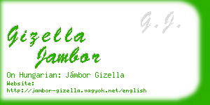 gizella jambor business card