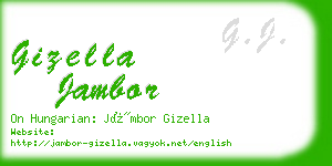 gizella jambor business card